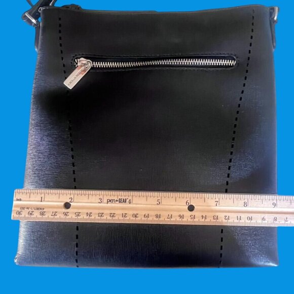 Charles Jourdan Black Cross-Body Bag Adjustable Strap & Zipper Pocket Versatile - Picture 8 of 9